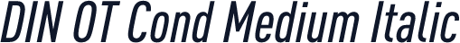 DIN OT Cond Medium Italic