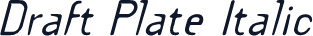Draft Plate Italic