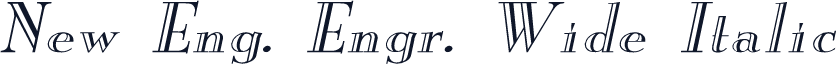 New Eng. Engr. Wide Italic