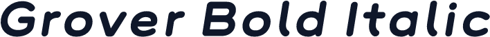 Grover Bold Italic