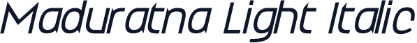 Maduratna Light Italic