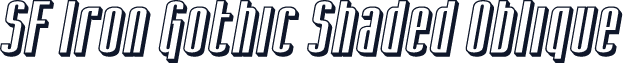SF Iron Gothic Shaded Oblique