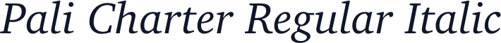 Pali Charter Regular Italic