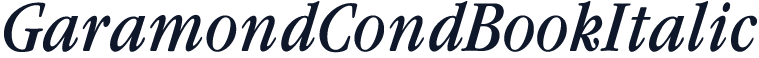GaramondCondBookItalic