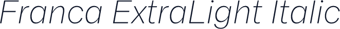 Franca ExtraLight Italic
