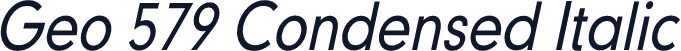 Geo 579 Condensed Italic