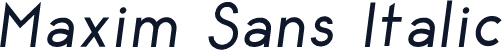 Maxim Sans Italic