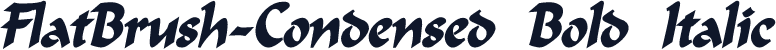 FlatBrush-Condensed Bold Italic