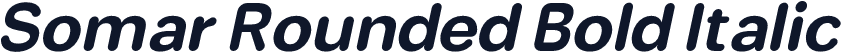 Somar Rounded Bold Italic