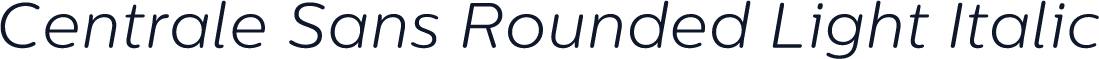 Centrale Sans Rounded Light Italic