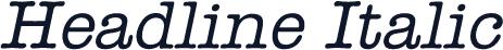 Headline Italic