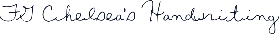 FG Chelsea's Handwriting