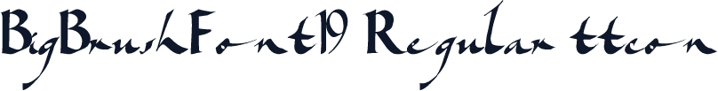 BigBrushFont19 Regular ttcon