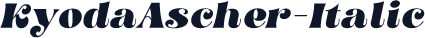 KyodaAscher-Italic