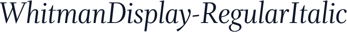 WhitmanDisplay-RegularItalic