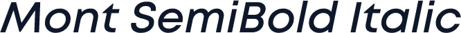 Mont SemiBold Italic