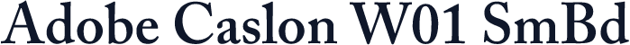 Adobe Caslon W01 SmBd