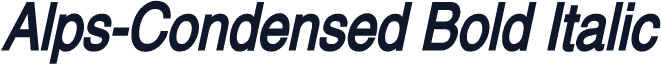 Alps-Condensed Bold Italic