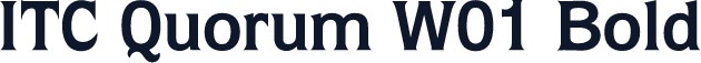 ITC Quorum W01 Bold