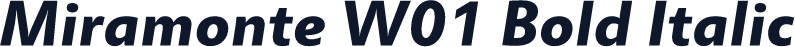 Miramonte W01 Bold Italic
