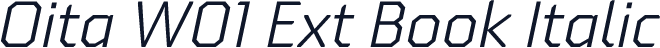 Oita W01 Ext Book Italic