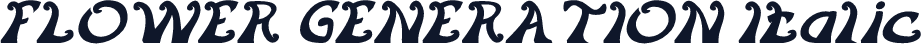 FLOWER GENERATION Italic