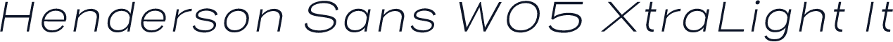 Henderson Sans W05 XtraLight It