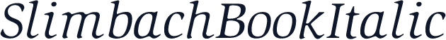 SlimbachBookItalic