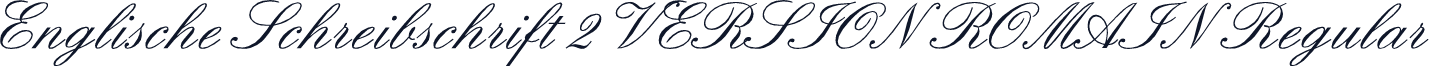 Englische Schreibschrift 2 VERSION ROMAIN Regular