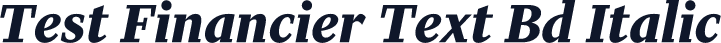 Test Financier Text Bd Italic