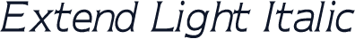 Extend Light Italic