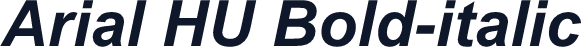 Arial HU Bold-italic