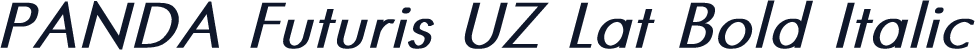 PANDA Futuris UZ Lat Bold Italic