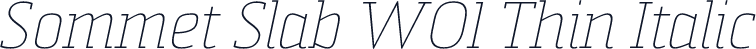 Sommet Slab W01 Thin Italic