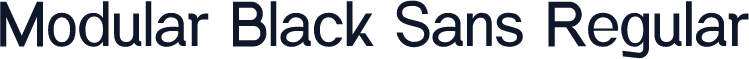 Modular Black Sans Regular