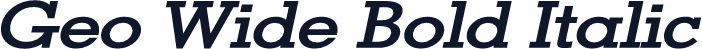 Geo Wide Bold Italic