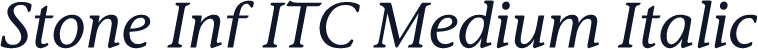Stone Inf ITC Medium Italic
