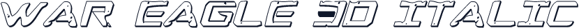 War Eagle 3D Italic