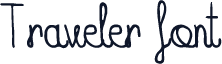 Traveler font