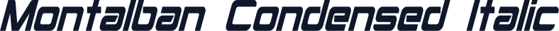 Montalban Condensed Italic