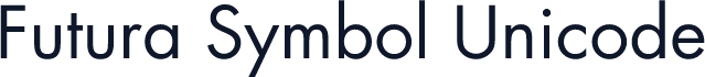 Futura Symbol Unicode
