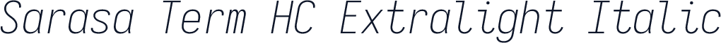Sarasa Term HC Extralight Italic