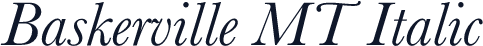 Baskerville MT Italic