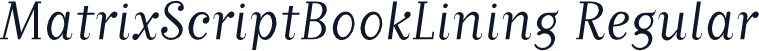 MatrixScriptBookLining Regular