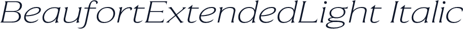 BeaufortExtendedLight Italic