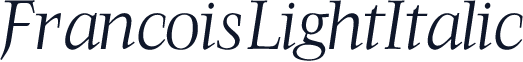 FrancoisLightItalic