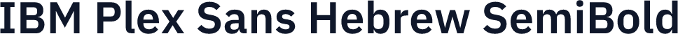 IBM Plex Sans Hebrew SemiBold