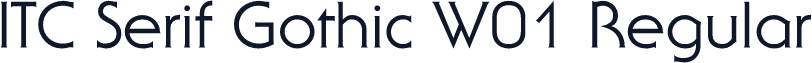 ITC Serif Gothic W01 Regular