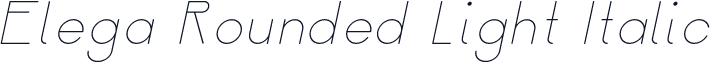 Elega Rounded Light Italic