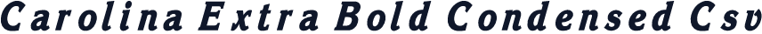 Carolina Extra Bold Condensed Csv